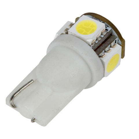 Image of Partsam 2PCS White T10 168 194 2825 5-5050-SMD License Plate LED Lights Lamp Bulbs