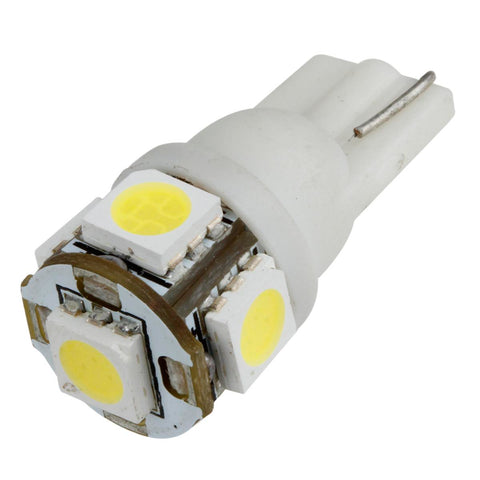 Image of Partsam 2PCS White T10 168 194 2825 5-5050-SMD License Plate LED Lights Lamp Bulbs