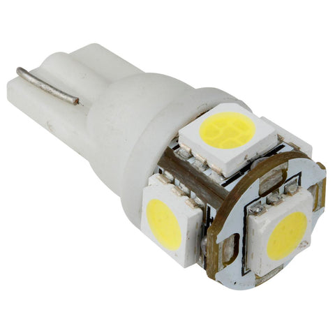 Image of Partsam 2PCS White T10 168 194 2825 5-5050-SMD License Plate LED Lights Lamp Bulbs