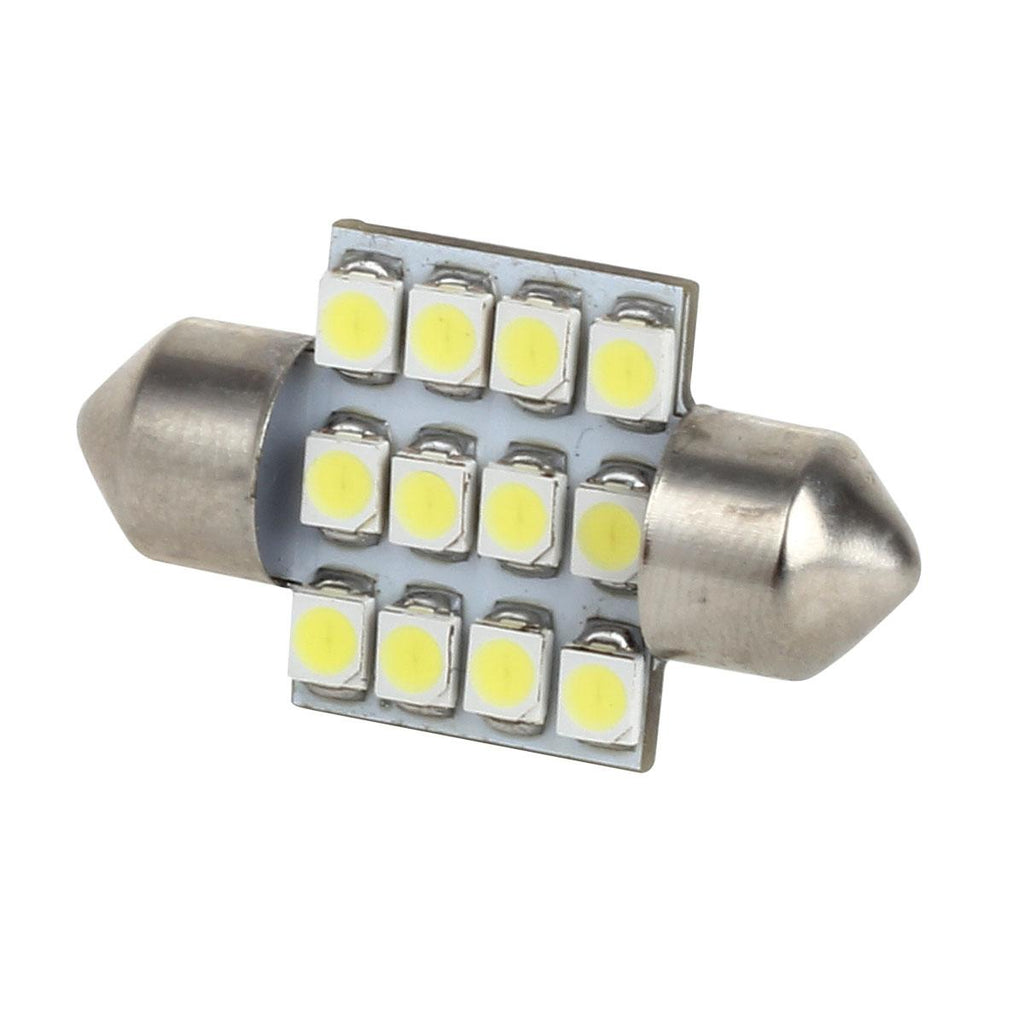 Partsam 31mm 4Pcs White LED Light Bulbs Error Free Canbus DE3021 3175 for Interior Lights Map Dome Door Courtesy Light Bulbs