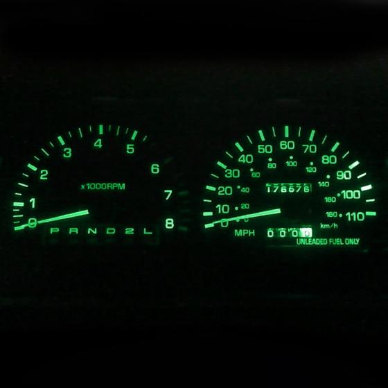 Partsam T10 194 LED Light bulb 168 LED Bulbs Bright Instrument Panel Gauge Cluster Dashboard LED Light Bulbs Set 10 T10 LED Bulbs with 10 Twist Lock Socket -Green