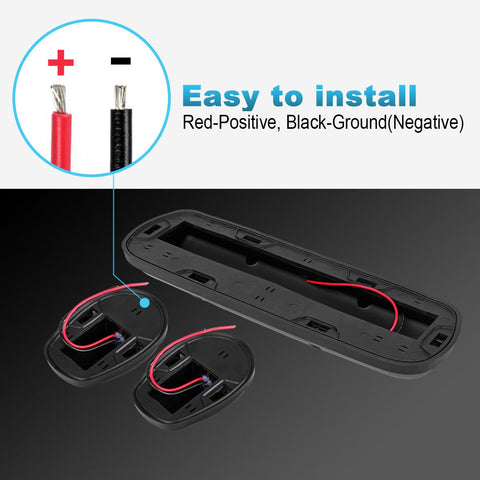 Image of Partsam 3PCS 30LED Cab Marker Roof Running Lights Assembly Compatible with Silverado/ Sierra 1500 1500HD 2500 2500HD 3500 2002-2007 Trucks Lights + Wiring Pack