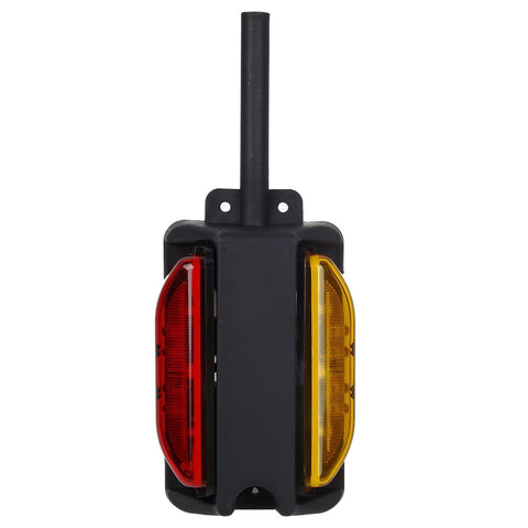 Image of Partsam 2x 4" LED Clearance Trailer Fender Lights Amber Front Red Back 4 Diodes RH / LH