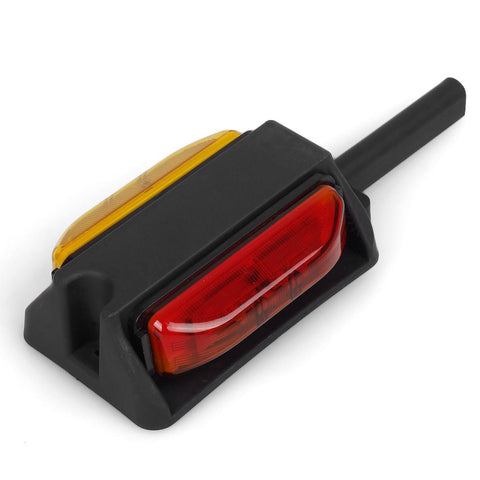 Image of Partsam 2x 4" LED Clearance Trailer Fender Lights Amber Front Red Back 4 Diodes RH / LH