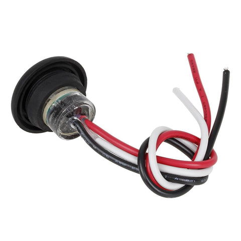 Image of Partsam 10x 3/4inch Clear Lens Amber Yellow Round Led Lights Trailer Marker High Low Brightness 3SMD, 3/4inch Led Trailer Clearance, side Marker Lights, turn signal and running lamp