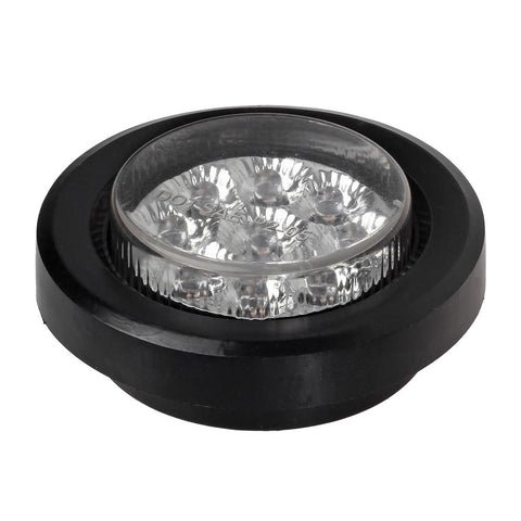 Image of Partsam 2inch Led Light Marker Clearance Flush Mount Grommet 9LED Reflector Clear/Amber, 2 inch round led trailer lights, 2 round led marker lights, 2 inch round clearance lights, Round led lights amber