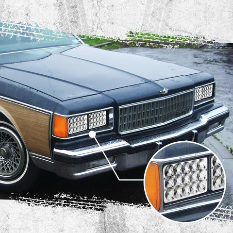 Image of Partsam 4x6 6x4 inch LED Headlights Rectangular Sealed Beam Headlamp H4651 H4652 H4656 H4666 H6545 H4 Socket Hi/Lo Beam Compatible with 379, W900, K5 K10 K20 W3500