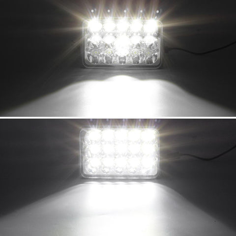 Image of Partsam 4x6 6x4 inch LED Headlights Rectangular Sealed Beam Headlamp H4651 H4652 H4656 H4666 H6545 H4 Socket Hi/Lo Beam Compatible with 379, W900, K5 K10 K20 W3500