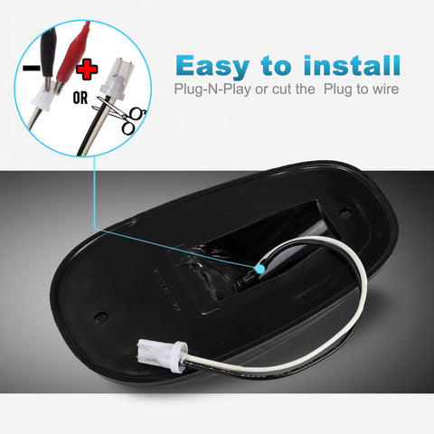 Image of Partsam 5pcs 12LEDs Smoke/White Cab Roof Top Marker Running Lights 264146BK Replacement for Dodge Ram 2003-2018 (Smoked Lens/White Lights)