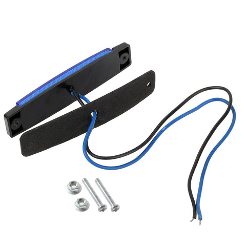 Image of Partsam 20PCS 3.8inch Blue Led Marker Clearance light Truck Trailer Boat Lights Indicators Deco., Thin Line Led Cab Marker Truck Lorry Van RV Camper Parts Taillight License Plate Light Lamp 6led