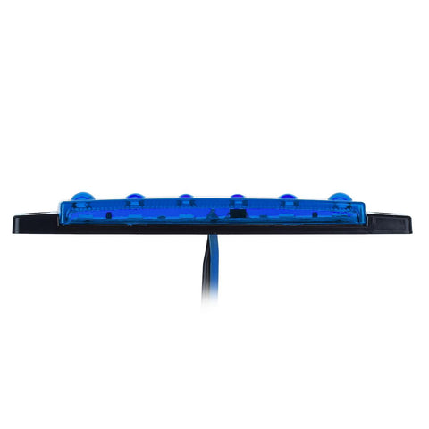 Image of Partsam 20PCS 3.8inch Blue Led Marker Clearance light Truck Trailer Boat Lights Indicators Deco., Thin Line Led Cab Marker Truck Lorry Van RV Camper Parts Taillight License Plate Light Lamp 6led