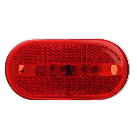 Image of Partsam 14Pcs 4 Inch Rectangle Trailer Led Side Marker and Clearence Lights 6 Diodes w Reflex Lens Surface Mount Waterproof 12V Sealed Rectangular Reflectorized RV Truck Camper Lights (7Amber+7Red)