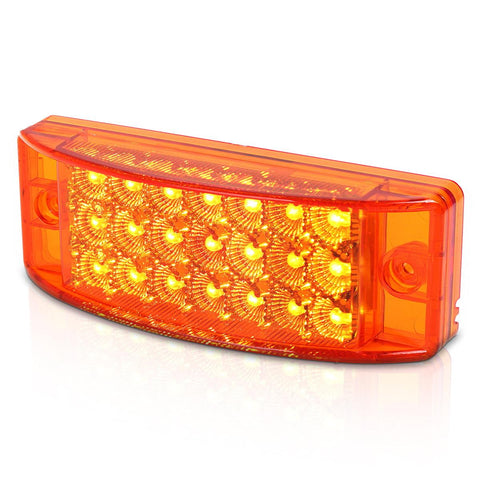 Image of Partsam 10x 6inch Rectangle Amber Led Side Marker and Clearance Trailer Lights 21LED w Reflectors Waterproof Sealed Rectangular Led trailer lights Turn Signal and Parking Lights 3 Wires Surface Mount