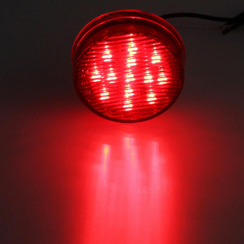 Image of Partsam 10x 2.5" Round Side Marker light Clearance 13 Diodes Universal Use Sealed Red, 2.5 round led marker lights, 2.5 round led clearance lights, 2.5 round led trailer lights