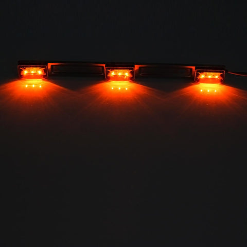 Image of Partsam Amber 12V LED Tow Truck Light Bars, LED Identification Bar Lights Marker Lights, 14.17inch Amber ID Bar Marker Lights, Truck Trailer Identification Light Bar for Trailers Over 80inch Wide