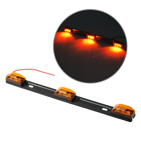 Image of Partsam Amber 12V LED Tow Truck Light Bars, LED Identification Bar Lights Marker Lights, 14.17inch Amber ID Bar Marker Lights, Truck Trailer Identification Light Bar for Trailers Over 80inch Wide