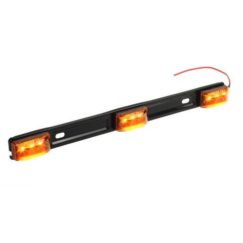 Image of Partsam Amber 12V LED Tow Truck Light Bars, LED Identification Bar Lights Marker Lights, 14.17inch Amber ID Bar Marker Lights, Truck Trailer Identification Light Bar for Trailers Over 80inch Wide
