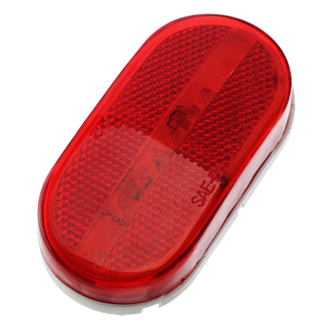 Image of Partsam Rectangle Rectangular 4inch x 2inch Led Trailer Clearance Side Marker Lights with Reflex Lens, Sealed Surface Mount 2x4 Oblong RV Camper Led Marker Lights 6LED - 7 Red & 5 Amber