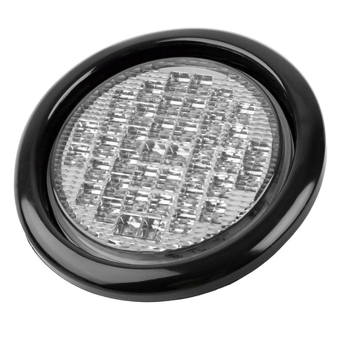 Image of Partsam 2pcs 4" Round LED Trailer Tail Lights - 40 White LED Reverse Back up Trailer Lights for RV Trucks, Waterproof Sealed Round led Reverse Fog Lights Flush Mount for Truck Trailer Boat Bus