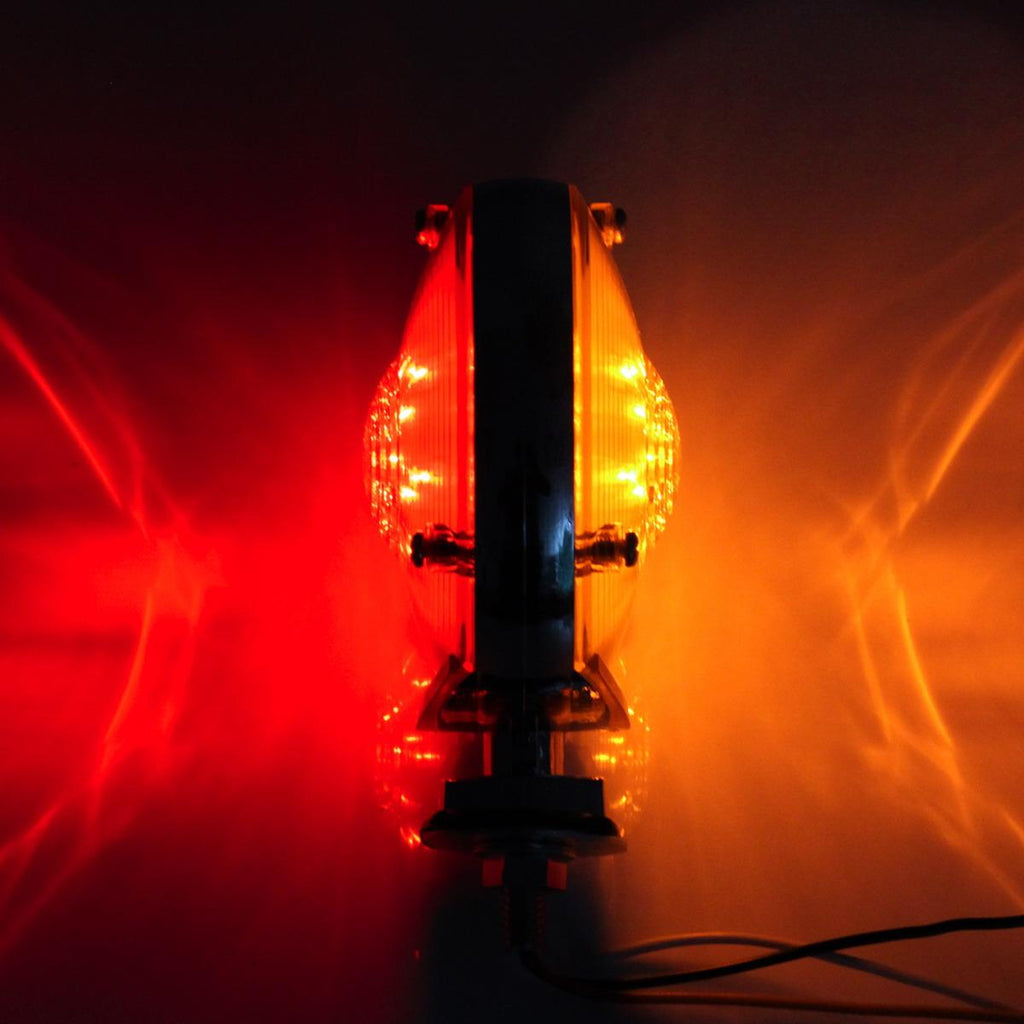 Partsam 2Pcs 4 Inch Round Double Face Star Led Pedestal Lights Mount Stop Tail Brake Turn Signal Lights Trucks Semi Trailers Tractors Fender Mount Lights Lamps