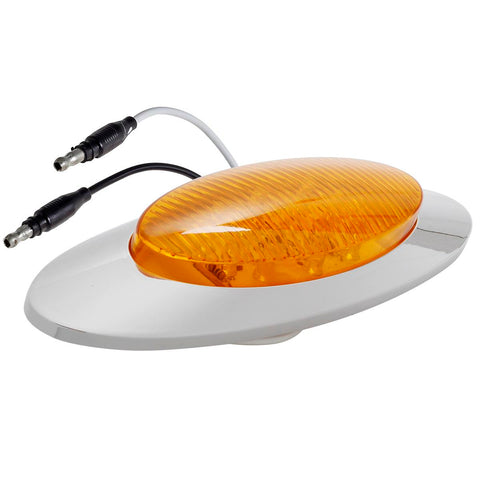 Image of Partsam 10Pcs 6-1/2inch Amber Clearance/Marker Light- Bullet Terminal Under Door Trim Panel 16 Diodes Sealed Replacement for Peterbilt Cab Marker Lights