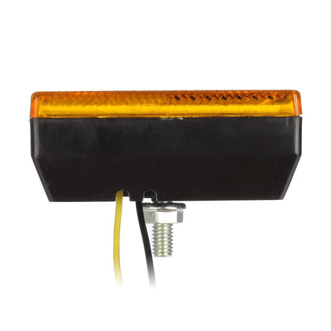 Image of Partsam 4pcs AMBER Square Clearance Side Marker Light Trailer RV w reflex reflector, 2-4/5inch Rectangular amber stud-mount Led marker lights reflectorized