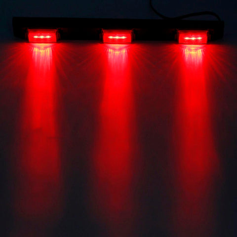 Image of Partsam 17inch Inch Red Truck Trailer Identification Light Bar 3-Light Waterproof Sealed Led Trailer Light Bar 12V Replacement for F150 F250 F350 RAM 1500 2500 3500 Silverado Sierra