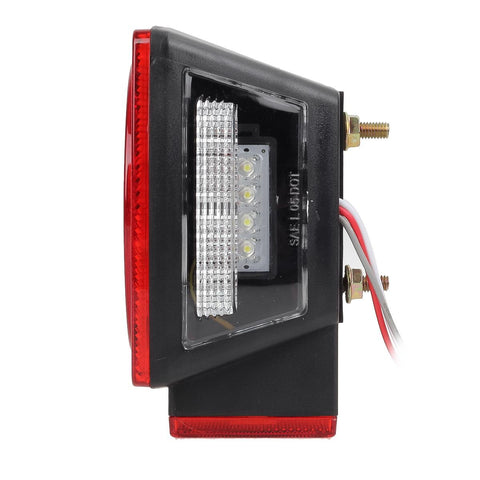 Image of Partsam 12V Waterproof Square Led Trailer Light,Red LED Stop Turn Tail License Brake Running Light Lamp for Trailers Under 80inch Boat Trailer Truck Marine Camper RV Snowmobile,IP68,DOT Compliant