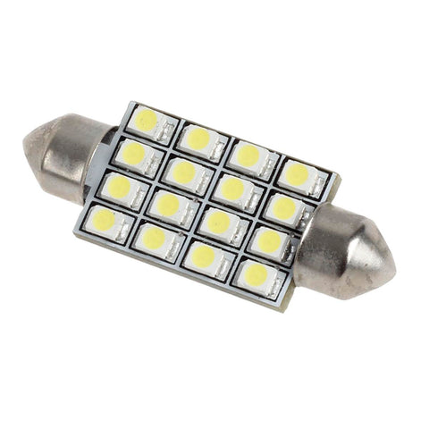 Image of Partsam 10pcs 6000K White 41mm 42mm 43mm Festoon 16-3528-SMD LED Bulbs for Interior Lights Dome Map Trunk Cargo Area Lights 570 578 6413 12V Lamps