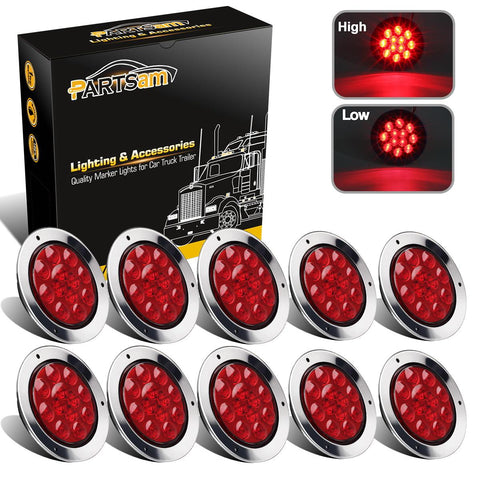 Image of 4 inch chrome trailer lights