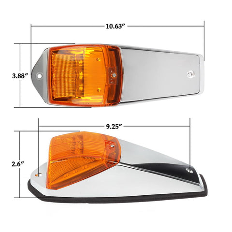 Image of Partsam 31LED Amber Cab Marker Light Waterproof Top Roof Running Cab Lights Compatible with Peterbilt/Kenworth/Freightliner//Western Star/Mack/International/Paccar Trailer Trucks