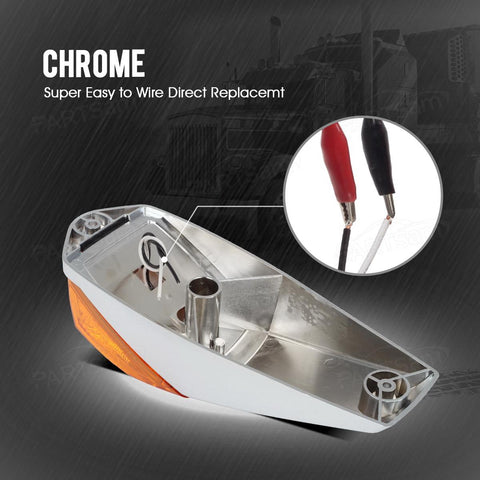 Image of Partsam 31LED Amber Cab Marker Light Waterproof Top Roof Running Cab Lights Compatible with Peterbilt/Kenworth/Freightliner//Western Star/Mack/International/Paccar Trailer Trucks