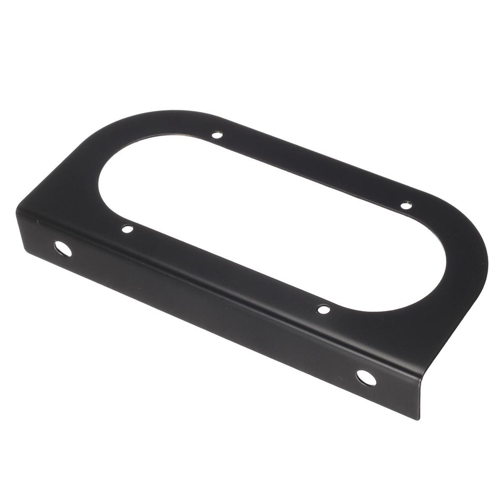 Partsam 2pcs Waterproof 6inch inch Oval Sealed Stop Turn Tail Brake Marker Red 24 LED Truck Trailer Light Kit Flush Mount w/Mounting Brackets