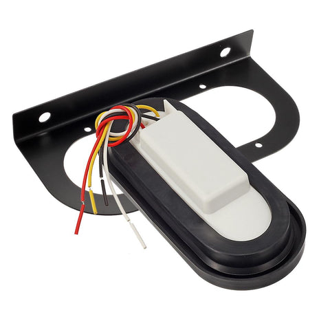 Image of Partsam 2Pcs 6 Inch Oval Led Trailer Tail Lights Red/White 23LED Grommet Mount w Mounting Brackets Waterproof Truck Trailer RV Oval Led Stop Turn Tail Brake Backup Reverse Marker Lights Sealed 12V