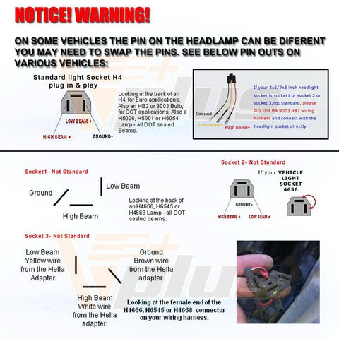 Image of Partsam 5x7 LED Headlights 7x6 Sealed Beam Angel Eyes DRL Hi/Lo H6054 Compatible with Wrangler YJ Cherokee XJ/ 4Runner Tacoma/Blazer Express Van (2PCS)