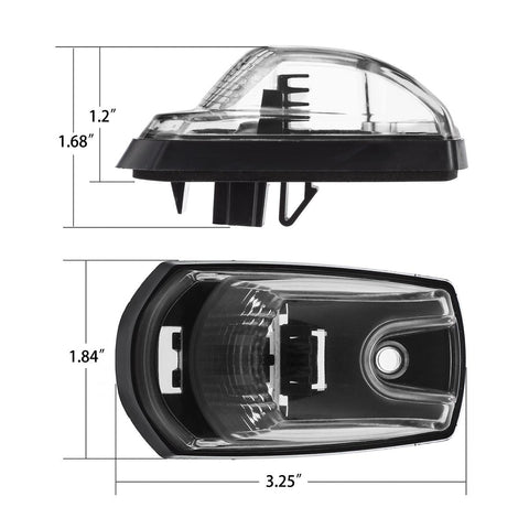 Image of Partsam 5PCS Clear Lens Cab Marker Lights 264343CL White LED Clearance Top Roof Running Lights Assembly Compatible with F250 F350 F450 F550 Full LED Cab Roof Marker Light Kit 2017-2021 Super Duty