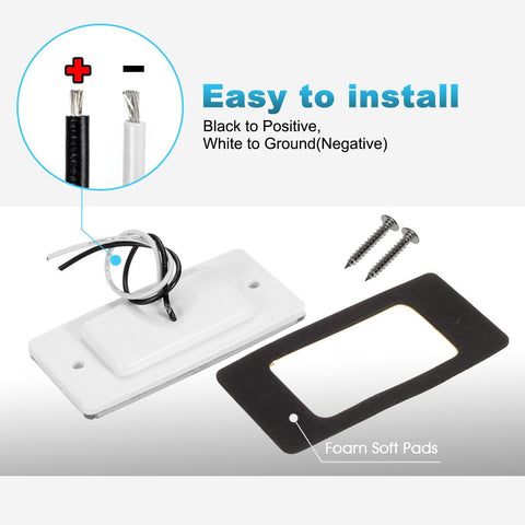 Image of Partsam 5pcs Amber Cab Marker Lights LED Top Roof Running Rectangle Cab Lights 12 LED Reflectors Compatible with Freightliner Century/Columbia Roof Cab Marker Clearance Lights Sealed Waterproof