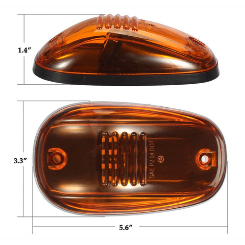Image of Partsam 5pcs 16LED Amber Cab Light Top Roof Running Clearance Cab Marker Lights 264146AM Assembly Compatible with Dodge Ram 1500 2500 3500 4500 5500 2003 - 2018 Pickup Trucks