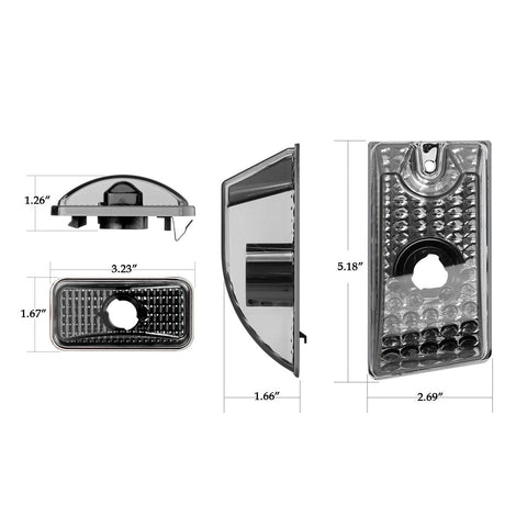 Image of Partsam Replacement for Hummer H2 Cab Roof Lights Smoked Housing 2003-2009 and Hummer H2 SUT Cab Roof Top Clearance Marker Light Lamps 2005-2009 Front Rear 264160BK w/T10 Halogen Bulbs(10Red+10Amber)