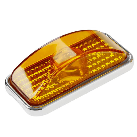 Image of Partsam 5pcs Cab Marker Roof Running Top Lights 264160AM Front Amber Lens Crystal Chrome Waterproof + T10 194 168 W5W 2825 Yellow Halogen Bulbs Compatible with Hummer H2 SUV SUT 2003 - 2009