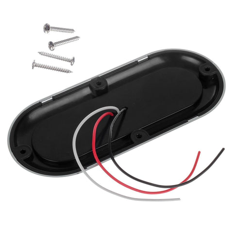 Image of Partsam 2Pcs 6-1/2inch Oval Amber Led Trailer Lights 21 LED Flange Mount w Reflectors Turn Signal Park Side Marker LED Light for Truck Trailer Trail Bus 12V LED Trailer Parking Light w Chrome Bezels