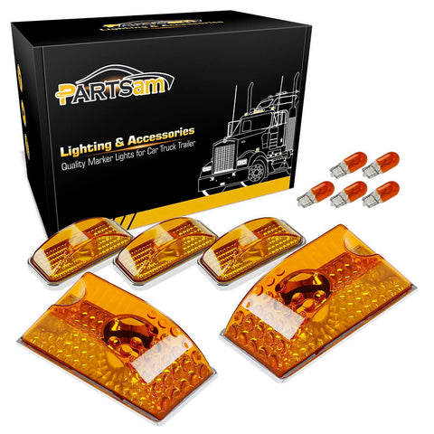 Image of Partsam 10Pcs Replacement for 2003-2009 Hummer H2 and 2005-2009 Hummer H2 SUT Cab Roof Top Clearance Marker Running Lights Front Rear Assembly Kits 264160+ 10Pcs T10 194 168 W5W 5-5050-SMD LED Bulbs