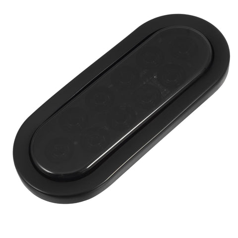 Image of Partsam 2Pcs 6 Inch Oval Red Led Trailer Tail Lights 10 Diodes Smoke Lens Stop Brake Turn Lights Grommet and Pigtails Submersible 12V Sealed for RV Trucks, 6 Oval led Tail Lights Smoked