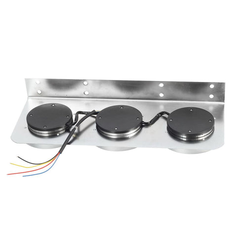 Image of Partsam 2Pcs 54 LED Truck Trailer Tail Lights Bar with Chrome Iron Bracket Base Waterproof 24V 4 Inch Round Led Trailer Tail Lights Bar Stop Turn Signal Running Parking Lights Lamps RV Camper