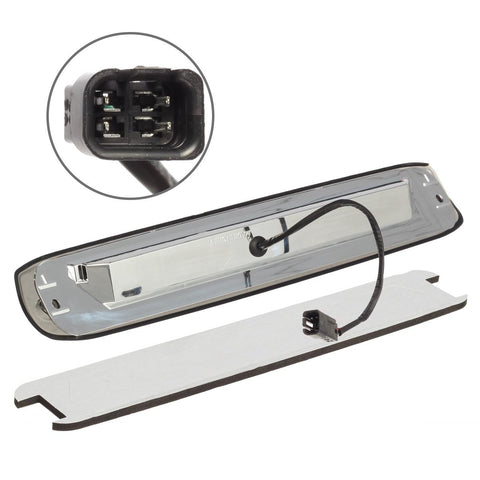 Image of Partsam High Mount Stop Light 3rd Third Brake Light for 1999-2006 Silverado Sierra 1500 2500 HD 3500 Chrome Housing Smoke Lens Center Mount Rear Top Cab Roof Cargo Lights Lamps (1 Plug)