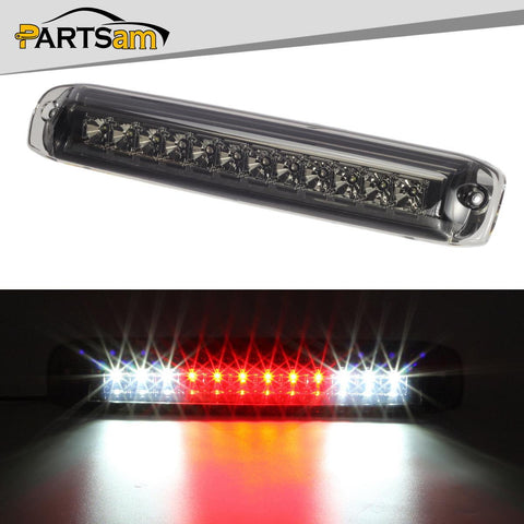 Image of Partsam High Mount Stop Light 3rd Third Brake Light for 1999-2006 Silverado Sierra 1500 2500 HD 3500 Chrome Housing Smoke Lens Center Mount Rear Top Cab Roof Cargo Lights Lamps (1 Plug)