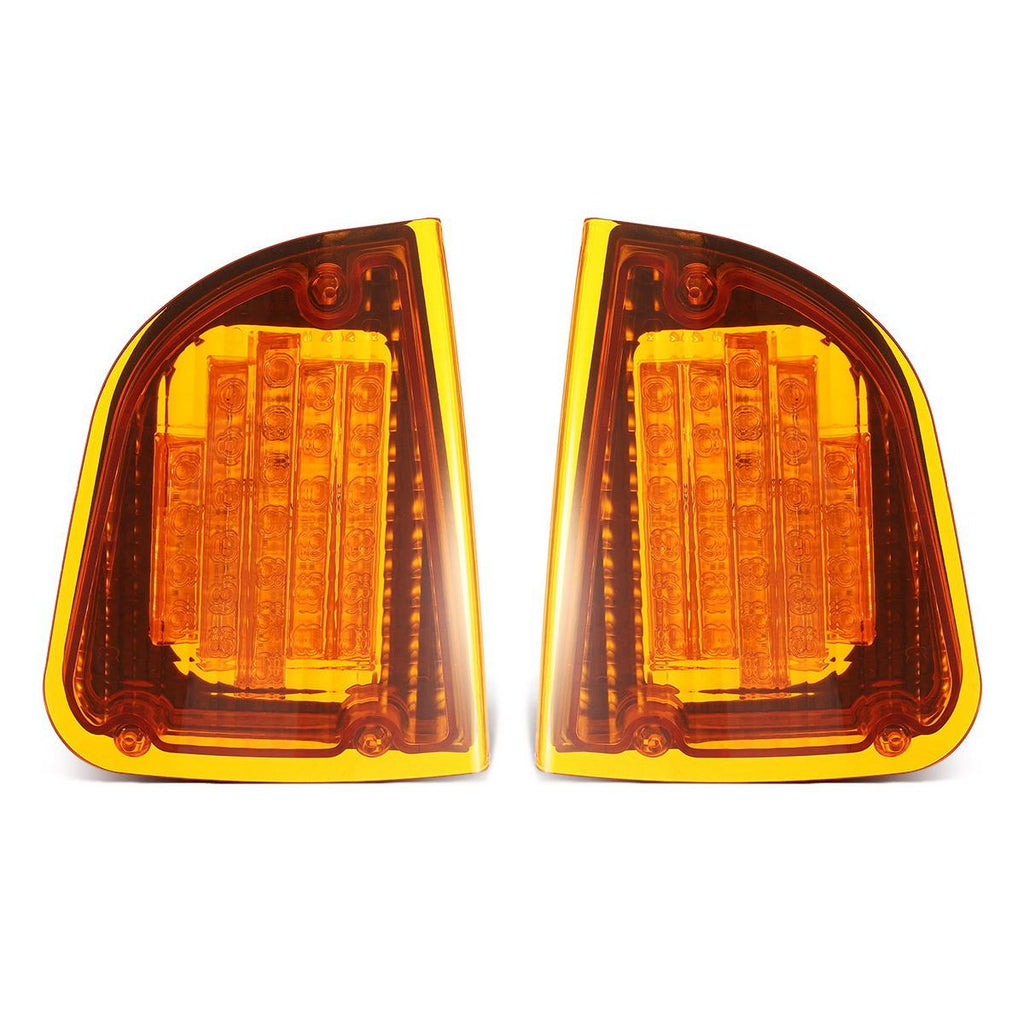 Partsam 29 Amber LED Front P/T/C Light Assembly Replacement for Kenworth T600 T660 K300 T300 T330 Front LED Turn Signal Lights and Parking Lights Lamps, LH & RH, 1157 Plug