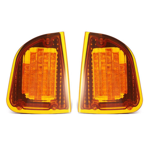 Image of Partsam 29 Amber LED Front P/T/C Light Assembly Replacement for Kenworth T600 T660 K300 T300 T330 Front LED Turn Signal Lights and Parking Lights Lamps, LH & RH, 1157 Plug