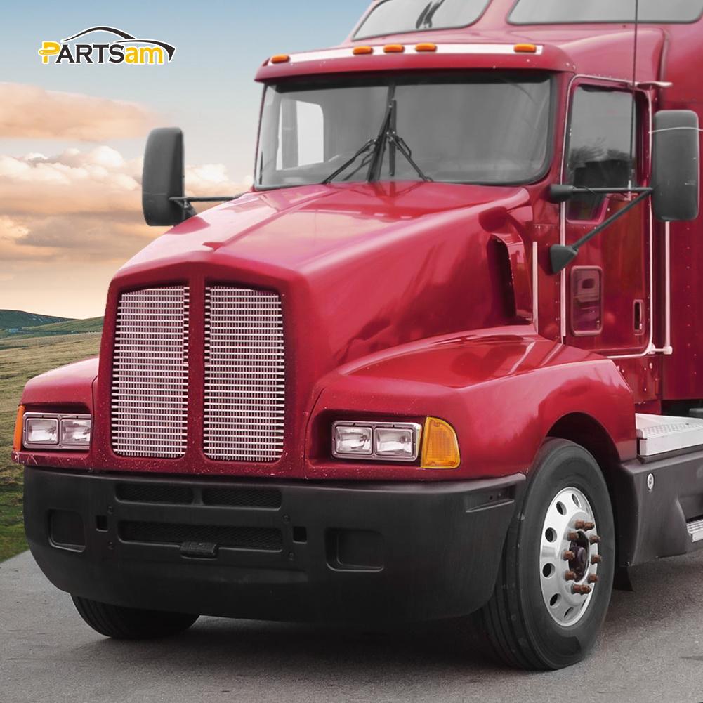 Partsam 29 Amber LED Front P/T/C Light Assembly Replacement for Kenworth T600 T660 K300 T300 T330 Front LED Turn Signal Lights and Parking Lights Lamps, LH & RH, 1157 Plug