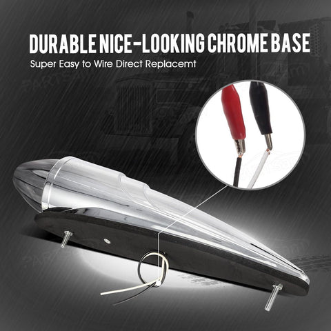 Image of Partsam 5PCS 21LED Smoke Torpedo Cab Marker Roof Running Top Lights Assembly Super Bright Chrome Heavy Duty Trucks Lights Replacement for International Kenworth/Peterbilt/Freightliner/Mack